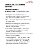 TIF Problems all Chapters Essay Questions and answers