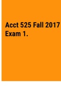 Exam &lpar;elaborations&rpar; Acct 525 Fall 2017 Exam 1 