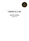 Criminal Law Lecture Notes 