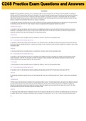 Exam &lpar;elaborations&rpar; C268 Practice Exam Questions and Answers 