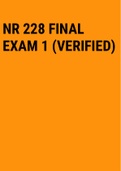 Exam (elaborations) NR 228 FINAL EXAM 1 (VERIFIED 