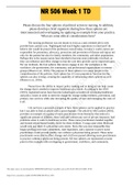 Exam &lpar;elaborations&rpar; NR 506 Week 1 TD 