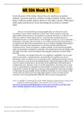 Exam &lpar;elaborations&rpar; NR 506 Week 6 TD 
