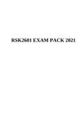 RSK2601 EXAM PACK 2021