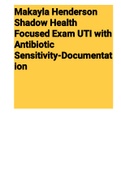Exam &lpar;elaborations&rpar; Makayla Henderson Shadow Health Focused Exam UTI with Antibiotic Sensitivity-Documentation 