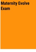 Exam &lpar;elaborations&rpar; Maternity Evolve Exam 