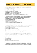 Exam &lpar;elaborations&rpar; MDA 224 HESI EXIT V6 2018 