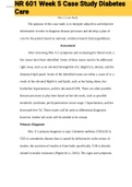 Exam &lpar;elaborations&rpar; NR 601 Week 5 Case Study Diabetes Care 