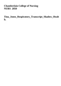 Tina Jones Respiratory Transcript Shadow Health&period;