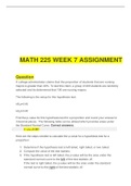 MATH 225 WEEK 7 ASSIGNMENT