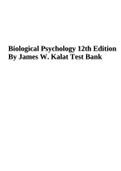 Biological Psychology 12th Edition By James W&period; Kalat &ndash; Test Bank