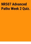 Exam &lpar;elaborations&rpar; NR507 Advanced Patho Week 2 Quiz 