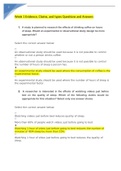Week 1 Evidence&comma; Claims&comma; and types Questions and Answers