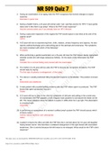 Exam &lpar;elaborations&rpar; NR 509 Quiz 7 