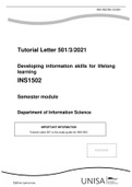  INS1502 - Developing Information Skills For Lifelong Learning Study Guide