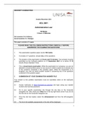 ADL 2601 Administrative Law - October/November 2021 Examination Question Paper