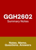 GGH2602 - Summarised NOtes (2022)
