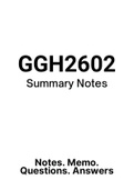 GGH2602 - Summarised NOtes (2022)