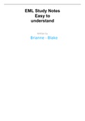EML Study Notes Easy to understand   Written by      Brianne - Blake   