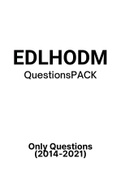 EDLHODM - Exam Revision Questions (2014-2021)