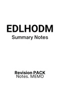EDLHODM - Notes (Summary)