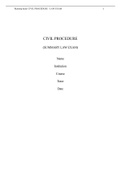 Civil Procedure Law (Summary Exam)