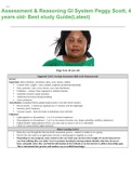 Assessment & Reasoning GI System Peggy Scott&comma; 48 years old- Best study Guide
