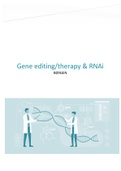 B09GEN: Samenvatting Genetics  (Gene editing/therapy en RNAi)
