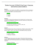 NURS6630 Final Exam 3. Questions and Answers (Latest) Graded A.