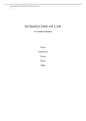  INTRODUCTION OF LAW (Complete Summary)
