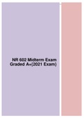 NR 602 Midterm Exam Graded A&plus; &lbrace;2021 Exam&rcub; with Answers