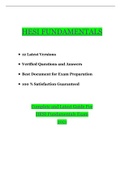 HESI Fundamentals Exam 2021 Latest - 12 versions | HESI Fundamentals - 1 Latest - 12 Versions