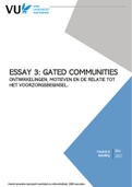 Preventie en Bestraffing - Essay 'Gated Communities' (beoordelingscijfer: 8,5)