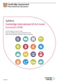 Syllabus Cambridge International AS & A Level Economics 9708 Use this syllabus for exams in 2022&period;