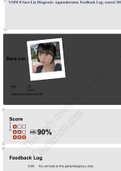 VSIM 8 Sara Lin Diagnosis&colon; Appendectomy Feedback Log&semi; scored 100&percnt; Latest Guide