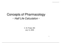 Summary Key Concepts of Pharmacology, ISBN: 9781632422538  Pharmacology