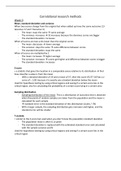 Summary Correlational Research Methods - includes spss examples