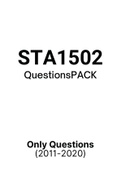 STA1502 - Exam Questions PACK (2011-2020)