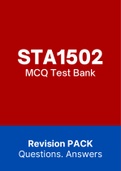 STA1502 - MCQ Exam PACK (2022)