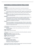 MICROBIOLO BIOS242 MICRO FINAL EXAM &lpar;GRADED A&rpar; QUESTIONS and ANSWERS with explanations &vert; 100&percnt; VERIFIED&period;