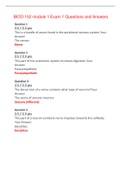 BIOD 152 module 1 Exam 1 Questions and Answers&comma;100&percnt; CORRECT