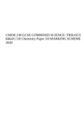 CHEM 238 GCSE COMBINED SCIENCE: TRILOGY 8464/C/1H Chemistry Paper 1H MARKING SCHEME 2020