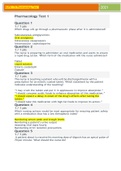 NURS 170 Pharmacology Test 1 Latest