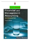 Test Bank - Financial and Management Accounting - 2020 - An Introduction 4Ed Ch 2 by Pauline Weetman
