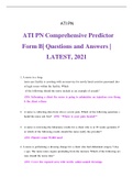 ATI PN Comprehensive Predictor  Form B&vert; Questions and Answers &vert; LATEST&comma; 2021 