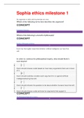 Western Governors University - ETHICS 111 SOPHIA ETHICS&comma; Milestone 3