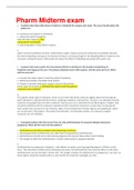 Midterm Exam advanced pharmacology Question and Answer&lpar;Graded A&rpar;