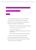 ATI Leadership Proctored Exam questions and answers docx latest 2020 test solution
