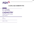 A-LEVEL CHEMISTRY CHEM2 Chemistry in Action Mark scheme