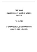  TEST BANK PHARMACOLOGY AND THE NURSING PROCESS  9TH EDITION  LINDA LANE LILLEY, SHELLY RAINFORTH COLLINS, JULIE S. SNYDER